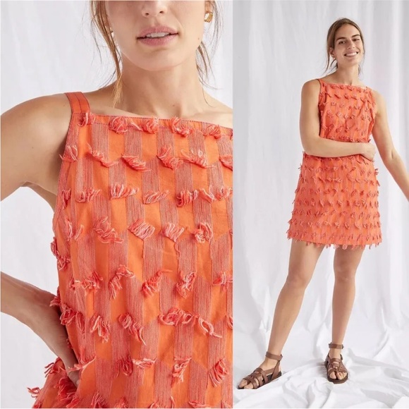 Anthropologie Textured Shift Dress S - Picture 3 of 10